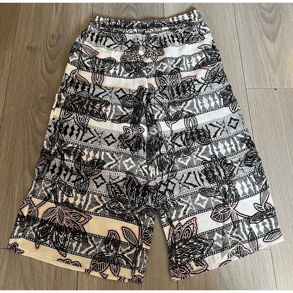 abercrombie Kids girls floral/boho wide leg pants size small